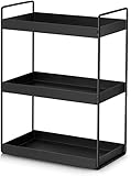 3 Tier Standregale Küchen Unterschrankregal Duschablage Badezimmer Arbeitsplatte Organizer Vanity Tray Kosmetik & Make-up Lagerung Gewürzregal, Schw