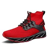 FUSHITON Sportschuhe Herren Laufschuhe Damen Turnschuhe Freizeitschuhe Atmungsaktiv Sneakers Mode Straß