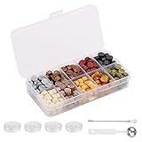 Siegelwachs Perlen Set,Siegelwachsperlen,Vintage Achteckig Wachs-Siegel-Perlen-Set mit Siegelwachs Löffel und Teelichter,für Wachs Siegelstempel,Umschlägen,Karten,Hochzeitseinladungen,in S