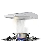 Gasland Chef SR60SP Dunstabzugshaube 60cm Unterbau, 3 Leistungsstufen Silber Unterbauhaube, Dunstabzugshaube Kopffrei mit Aluminium-F