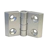 PremiumX 10x Scharnier 64x44mm Aluminium-Druckguss M6 40 Nut 8 Klappscharnier, Aluprofil Zubehö