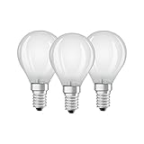 Osram LED Base Classic P Lampe, in Tropfenform mit E14-Sockel, nicht dimmbar, Ersetzt 40 Watt, Matt, Warmweiß - 2700 Kelvin, 3er-Pack