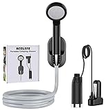 ACELIFE Campingdusche mit Akku Tragbare Duschen Outdoor Camping Dusche mit Wasserpumpe, 2200mAh wiederaufladbare Batterien, Wasserpumpe für Wandern Reisen Garten Pet Reinigung Autow