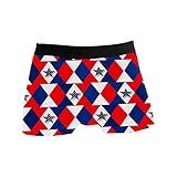 Herren Boxershorts Briefs Trunks Patriotische 3D Sterne Fitted Unterwäsche Stretch Atmungsaktiv 1er Pack, einfarbig, XL