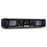 Skytec SPL-500-MP3 - PA-HiFi-Verstärker, 2-Kanal Endstufe, 2 x 250 Watt an 4 Ohm, 20Hz-20kHz Frequenzbereich, LED, MP3-fähige USB, SD-Eingänge, 4 x AUX, Line-Eingänge, schw