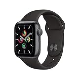 2020 Apple Watch SE (GPS, 40 mm) Aluminiumgehäuse Space Grau, Sportarmband Schw