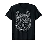Wolf Tiermotiv Tier Kunst Motiv cooler Tiergesicht Wolfmotiv T-S