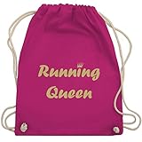 Shirtracer Wandern Laufen Joggen Zubehör - Running Queen - Unisize - Fuchsia - laufsport running queen - WM110 - Turnbeutel und Stoffbeutel aus Baumw