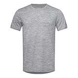 super.natural Dünnes Herren Kurzarm T-Shirt, Mit Merinowolle, M BASE TEE 140, Größe: M, Farbe: Hellg