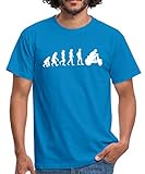 Spreadshirt Evolution Vespa Moped Motorroller Männer T-Shirt, S, Royalb