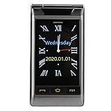 Annadue G10‑1 Flip-Handy, 2,6 Zoll MP3 Großes Horn Old Man Handy, 3G Doppelkarten-Handy mit Großen Tasten für Ältere und Studenten, 100‑240V(grau)