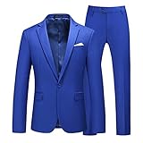 DEBAOFU 2022Anzug Herren Slim Fit 2 Teilig Herrenanzug Sakko Hose Hochzeit Anzüge Männer Modern 1 Taste Smoking Einfarbig Business Jacke für H