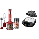 Russell Hobbs Stabmixer 3-in-1 Desire (Zerkleinerer, Mixer- & Schneebesenaufsatz), 24700-56 & Multifunktionsgerät 3-in-1 Fiesta (Sandwich Maker, Waffeleisen, Kontaktgrill)