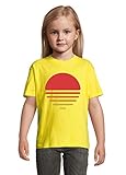 Minimalistic Sunset Vector Graphic Yellow Colorful Kids T-Shirt 106-116 cm (6year)