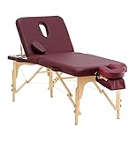 Massageliege TAOline »Salon II«, burgund, mobil, höhenverstellbar, Rückenteil verstellbar, mit Gesichtsauschnitt & verstellbarer Kopfstütze, Armschlaufe & Trag
