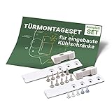 Türmontage-Set Ersatz für Liebherr 9086322 Scharnier Schleppscharnier Schiene Schlepptürscharnier für Kühlschrank Gefrierschrank