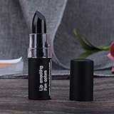 Schwarzer Lippenstift, Frauen Glasur Kosmetisches Werkzeug Langlebiger Lippenstift Retro Makeup Halloween Lipgloss Vampire Matte Lipstick für Party Masquerade Cosplay Halloween Makeup (04# Schwarz)