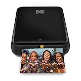 KODAK Step Drucker Drahtloser mobiler Fotodrucker mit Zink-Technologie druckt 2 × 3 Zoll große Fotos (schwarz) KODAK-App für iOS- und Android-Geräte mit Bluetooth- oder NFC-Smart-G