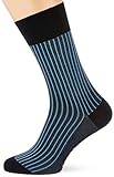 FALKE Herren Oxford Stripe Socken, blau (dark navy 6375), 43-44