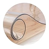 ZWYSL Transparent Bodenschutzmatte Schutzmatte Parkett für Hartböden Schallabsorbierend Kratzfest Holz-/Fliesenschutzmatte für Büro Oder Zuhause (Color : Clear-2mm, Size : 80x120cm)