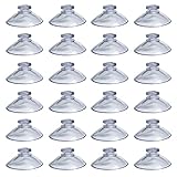 LEBQ 50 Stück 30 mm Klare Saugnäpfe PVC Kunststoff Saugnapf ohne Hak