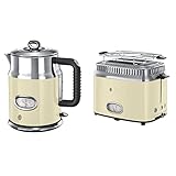 Russell Hobbs Retro Vintage Cream Wasserkocher + T