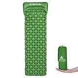Hikenture Unisex Adult hiken-1 Kleines Packmaß Ultraleichte Aufblasbare Isomatte-Sleeping Pad für Camping, Reise, Outdoor, Wandern, Strand, Grün mit Kissen, 1