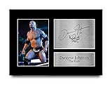 HWC Trading Dwayne Johnson A4 Ungerahmt Signiert Gedruckt Autogramme Bild Druck-Fotoanzeige Geschenk Für The Rock F