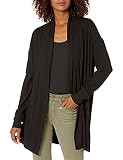 Amazon-Marke: Daily Ritual, Damen-Strickjacke, offen, bequem, gestrickt, Black, US M (EU M - L)