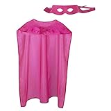 Boland 71052 - Kostüm Held, 2-teilig, Einheitsgröße für Erwachsene, Maske und Umhang, Pink, Superman, Hero, Mottoparty,