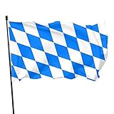 Flaggen Karierte Flagge von Bayern Durable Flaggen mit öse, Perfekte Thema Party Hängende Dekoration Flagge für Garten, Hof, Rasen 90x150
