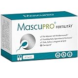 MascuPRO® Fertilität Mann - Fruchtbarkeit - Spermienproduktion + 60 Kapseln + Q10 - L-Carnitin, L- Arginin + Vitamine Mann Kinderw