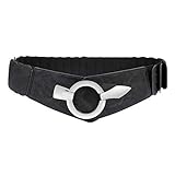 JasGood Gürtel Damen Breiter Elastischer Taillengürtel, Stretch Hüftgürtel mit Silberner Ring-Schließ