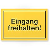 Komma Security Eingang freihalten Kunststoff Schild 30 x 20 cm Hinweisschild Tür von Eingängen Ausgängen Warnhinweis Parken verboten abstellen verboten Ausgang