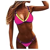 Berimaterry Badeanzug Damen Sexy, Schneiden Sie die Schulter Badebekleidung Bandeau Bandage Beachwear Badeanzug Push Up ab