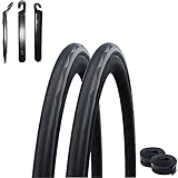 2 x Schwalbe Durano DD RaceGuard Rennradreifen 25-622 (28 x 1,00') + 2 x Schwalbe SV15 40 mm Schläuche inkl. Reifenheb