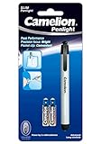 Camelion 30000017 - LED Penlight Stiftleuchte im Aluminiumgehäuse, in silber, mit Pocketclip, batteriebetrieben, für Ärzte, Präsentationen und Vorträg