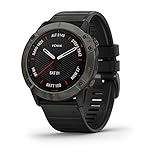 Garmin Fenix 6X – Saphirblau DLC mit schwarzem Armband (erneuert)