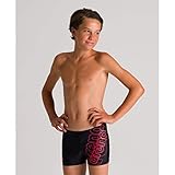 arena Spotlight Junior Badehose für Jungen, Chlor- und Salzbeständige Badehose für Meer und Schwimmbad aus MaxFit Material, UV-Schutz Faktor 50+