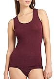 Schiesser Damen Personal Fit Tank Top Unterhemd, weinrot, M