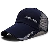 Männer Frauen   Sommer Baseballmütze   Schnell trocknende   Hüte Unisex Atmungsaktiv Sport   Reine Farbe Hysteresenmütze Baseballmütze -Navy Blue1-One S