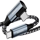 NIMASO USB C auf USB C Kabel [0,5M] 20V/3A 60W Power Delivery, USB C zu USB C Winkelstecker Ladekabel Kompatibel mit Samsung Galaxy S21/S21 +/S20/S10, Huawei P30/P20, Google Pixel 4/3/3a, Sw