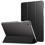 MoKo Hülle Kompatibel mit Galaxy Tab A7 10.4' 2020 Tablet Model SM-T500/T505/T507, Tablet Schutzhülle Transluzente Rückseite PU Leder Tasche Auto Schlaf/Wach Funktion, Schw
