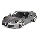 HYSXM 1:18 Für Alfa Romeo ALFA 4C Harzlegierung Simulation Automodell Ornamente Sammlung Öffnet Nicht Die Tür Miniatur Motorfahrzeug-M