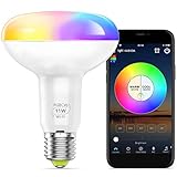 MZSG E27 WiFi LED Birne BR30 Smart Anhänger Deckenleuchte 11W Schreibtischlampe RGB Dimmable Timmer Voice Fernbedienung von Alexa Google H