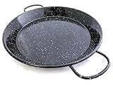 Paella-Pfanne für Induktion, Gas, Glaskeramik, Antihaftbeschichtung, Valencian, Garten, emailliert, mit Griffen, Kochen, Schrammen, Typisch, Spanien, gesund (32 cm)