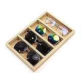 Brillenablage 4/5/6 Gitter Sonnenbrille Display Box Holz Sonnenbrille Organizer, Sonnenbrille Halter Schmuck Anzeigen Organizer Tablett Sonnenbrille Display Fall sonnenbrillen ständer ( Size : Small )