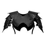 Freebily Herren Leder Body Brust Harness Steampunk Schulterpanzer Schulter Rüstung Schnalle Gürtel Cosplay Party Gladiator Soldat Kostüm Schwarz One S