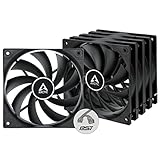 ARCTIC F12 PWM PST (5 Stück) - 120 mm PWM PST Gehäuselüfter, Case Fan mit Standardgehäuse, PST-Anschluss (PWM Sharing Technology), Reguliert RPM synchron, 230-1350 U/min. - Schw