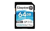 Kingston SDG3/64GB SD Speicherkarte ( 64GB SDXC Canvas Go Plus 170R C10 UHS-I U3 V30 )